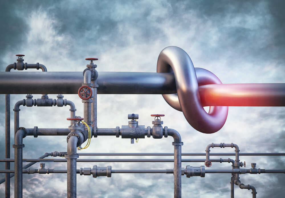 Fuel,gas,pipeline,with,a,knot.,transit,business,crisis,,energy