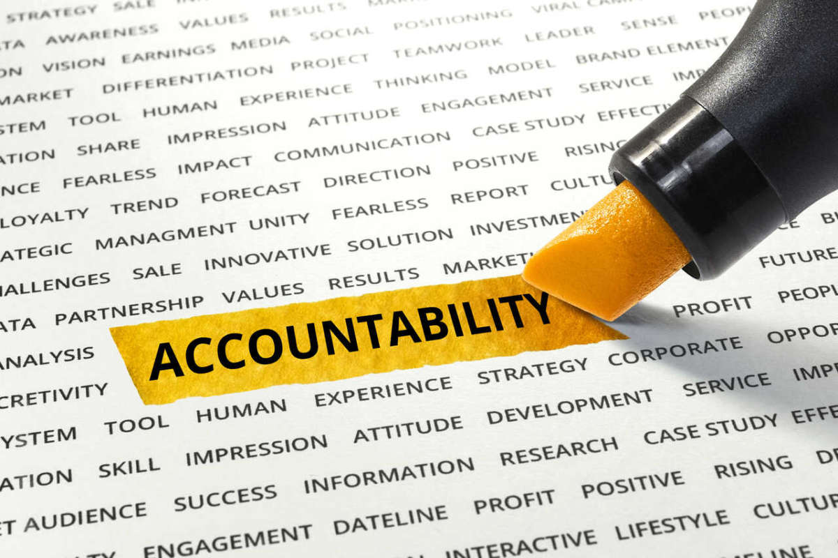 Word,accountability,highlighted,with,marker,on,paper,of,other,related